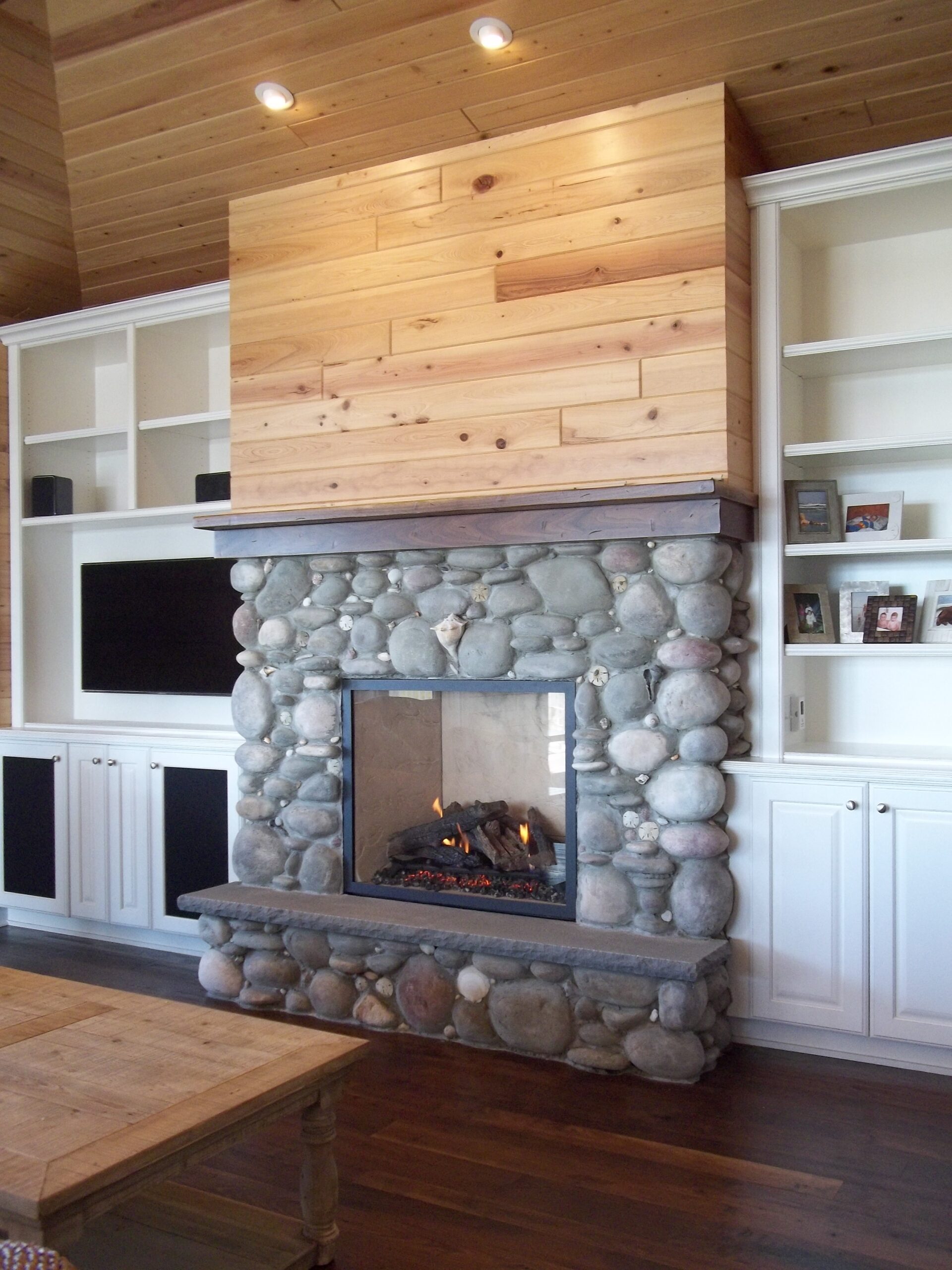 new see-through fireplace