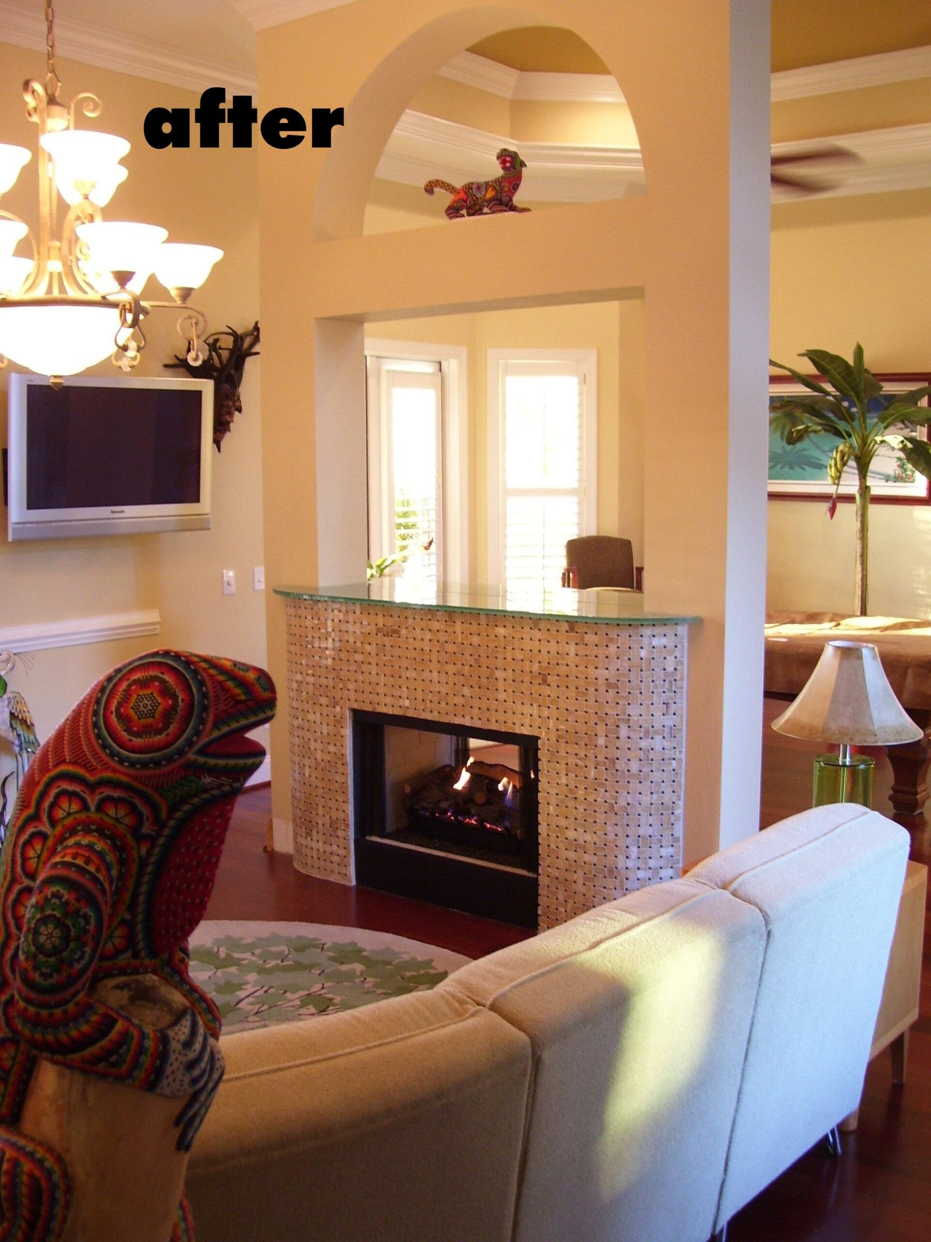 After fireplace addition