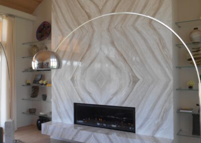 new gas fireplace in living room