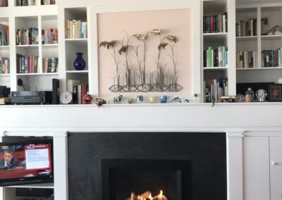 new gas fireplace in living room