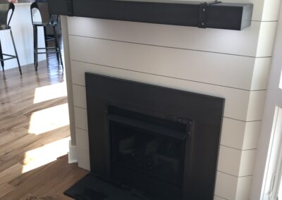 new gas fireplace in living room