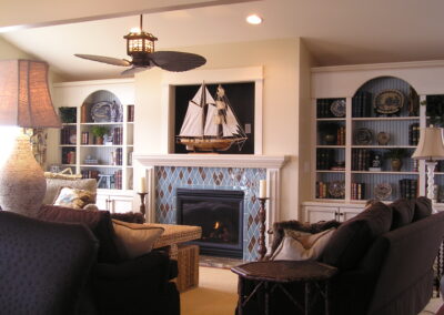 new gas fireplace in living room