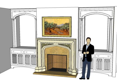 new fireplace construction sketch