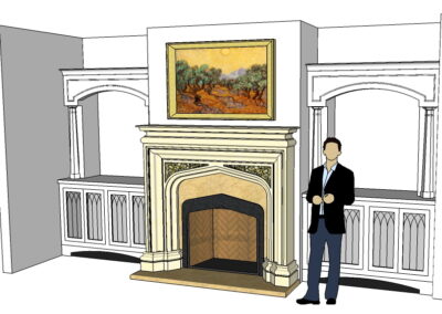 new fireplace construction sketch
