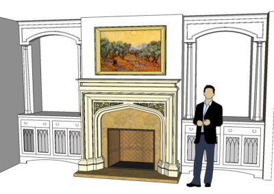 new fireplace construction sketch