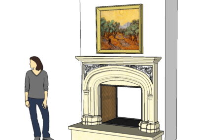 new fireplace construction sketch