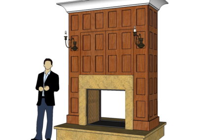 new fireplace construction sketch