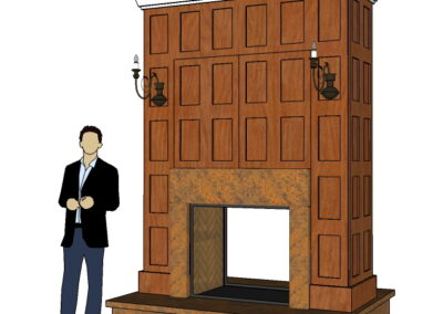 new fireplace construction sketch