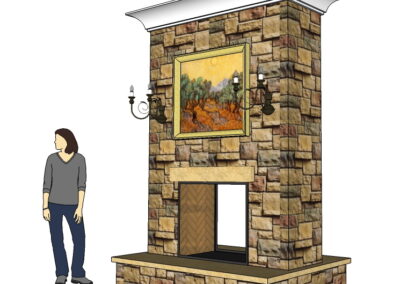 new fireplace construction sketch