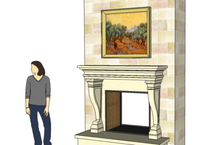 new fireplace construction sketch