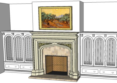 new fireplace construction sketch