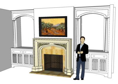 new fireplace construction sketch