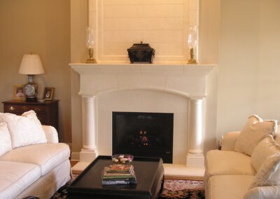 new gas fireplace in living room