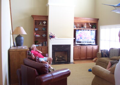 new fireplace construction after