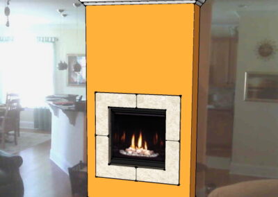 new fireplace construction sketch