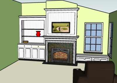 Adding new Fireplace or Stove in living room sketch