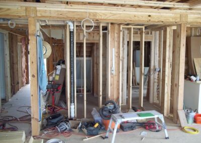 new fireplace construction in new home