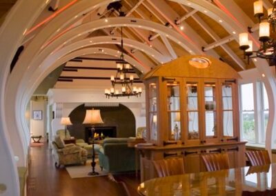 new gas fireplace in restaurant